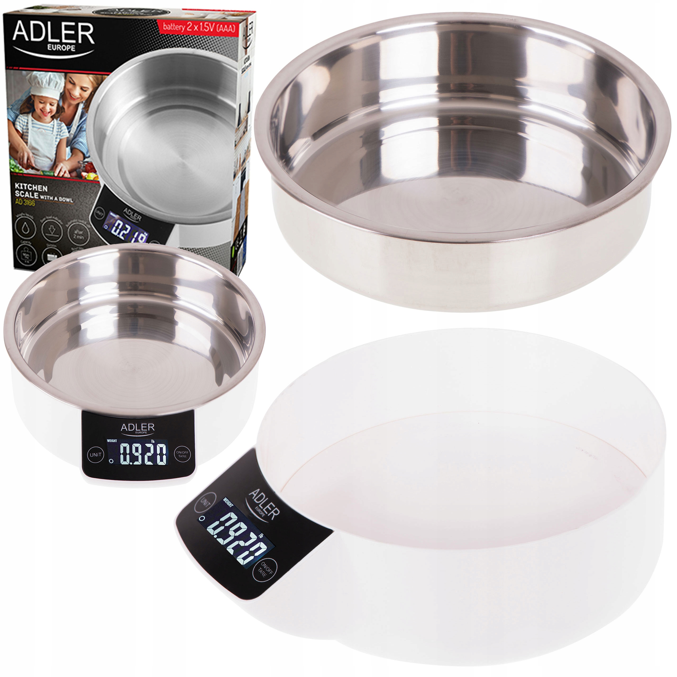 

Waga Kuchenna Z Misą Elektroniczna Inox Tar 5kg/1g