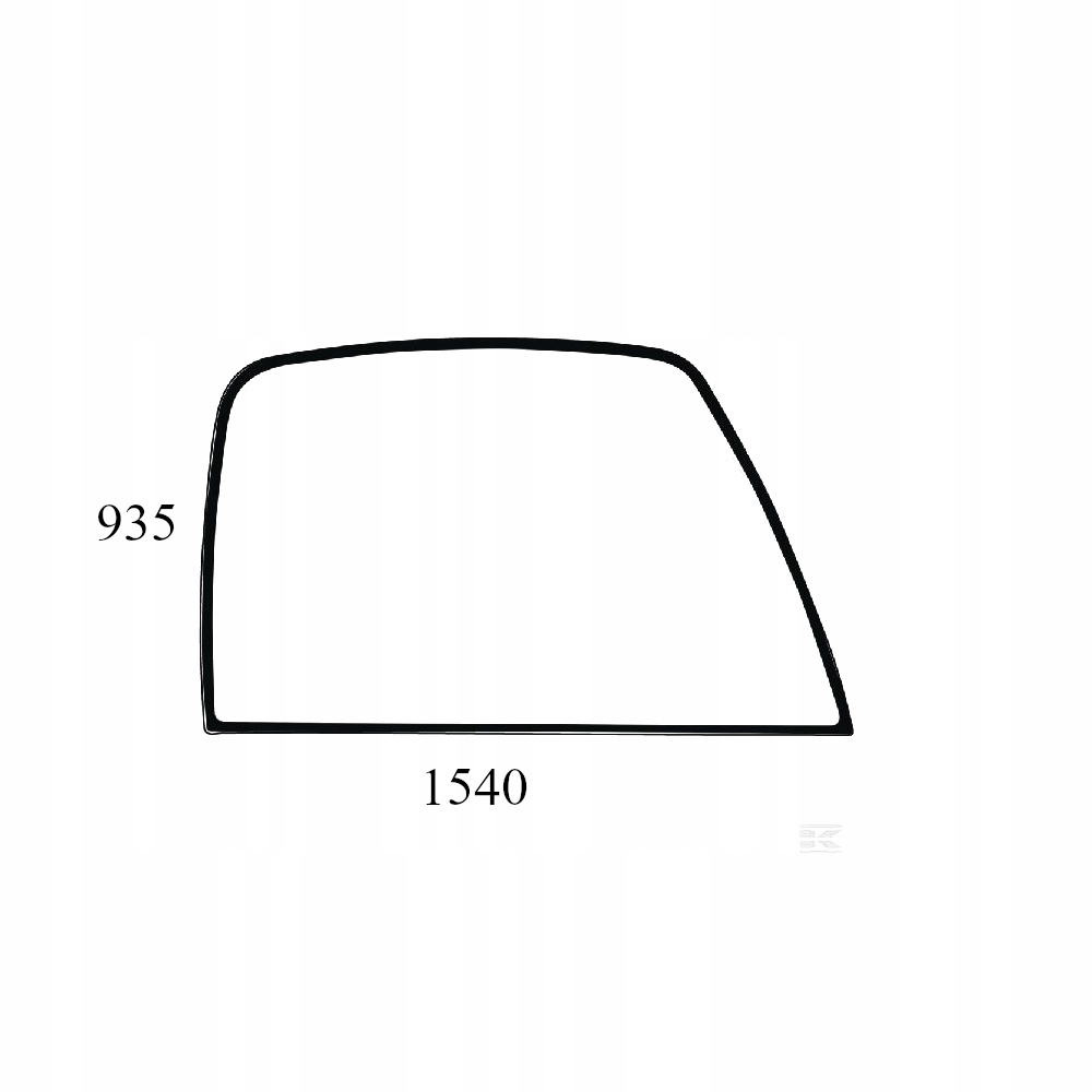 827/20402 - стекло боковое правое JCB 520 530 532 533 535 537 540