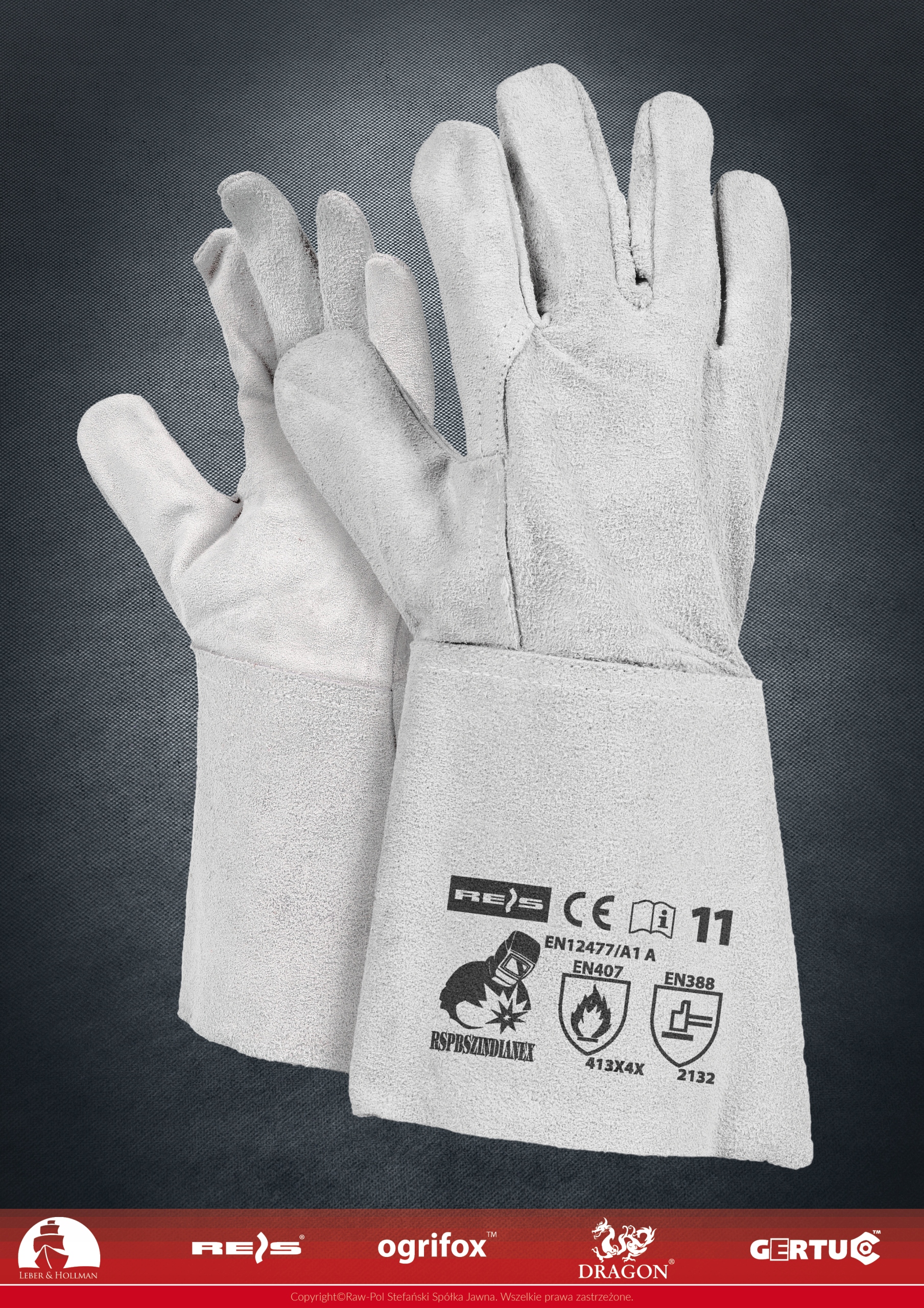 RĘKAWICE SPAWALNICZE SKÓRZANE MIG DWOINA długie EAN (GTIN) 5907522900632