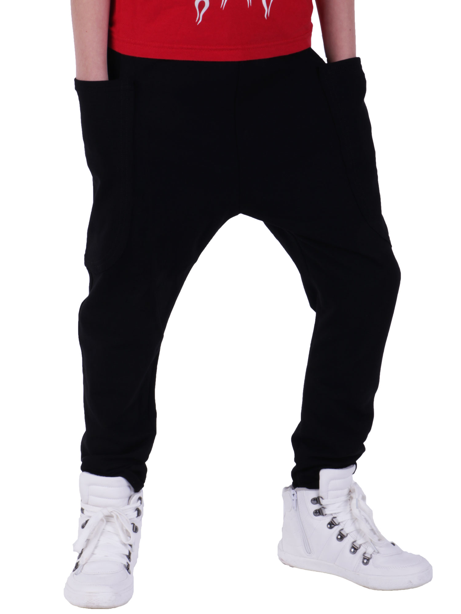 

Spodnie Dresowe Baggy Czarne 146