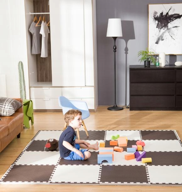 DUŻA MATA PIANKOWA PUZZLE PIANKOWE 60x60 cm 4 szt. Liczba elementów 4