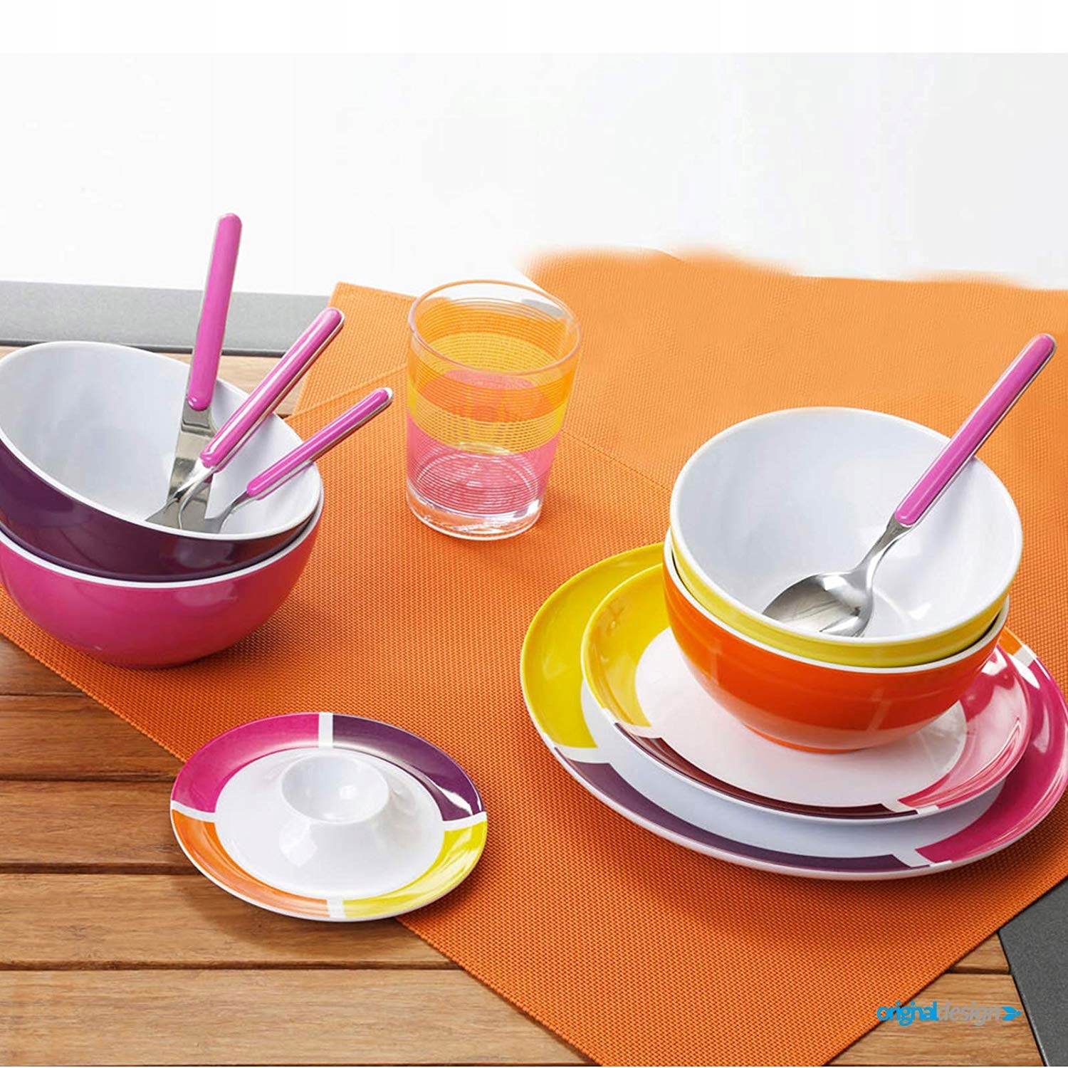 ZESTAW OBIADOWY MELAMINA BRUNNER FLAME 16 SZT Weight with packaging 5 kg