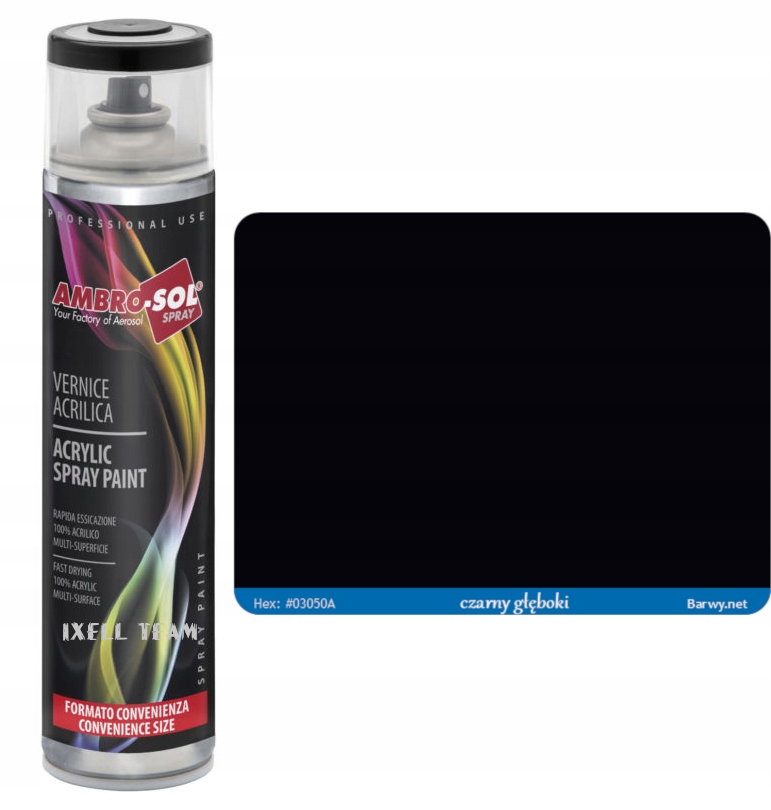 

600 ml Spray Czarny Ral 9005 matowy Ambrosol 1445