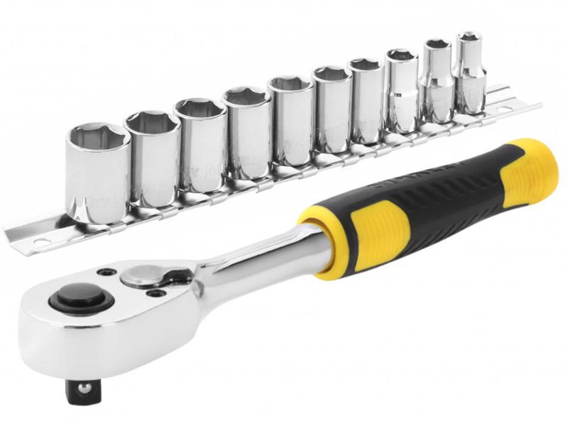 Zestaw Kluczy Nasadowych 1/4'' 11EL. 72-ZĘBY Grzechotka FMMT82681-0 Stanley