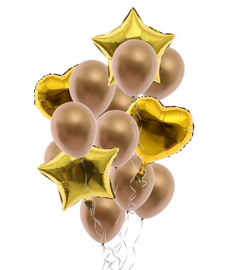 

Balony metaliczne Złote zestaw 14szt. !
