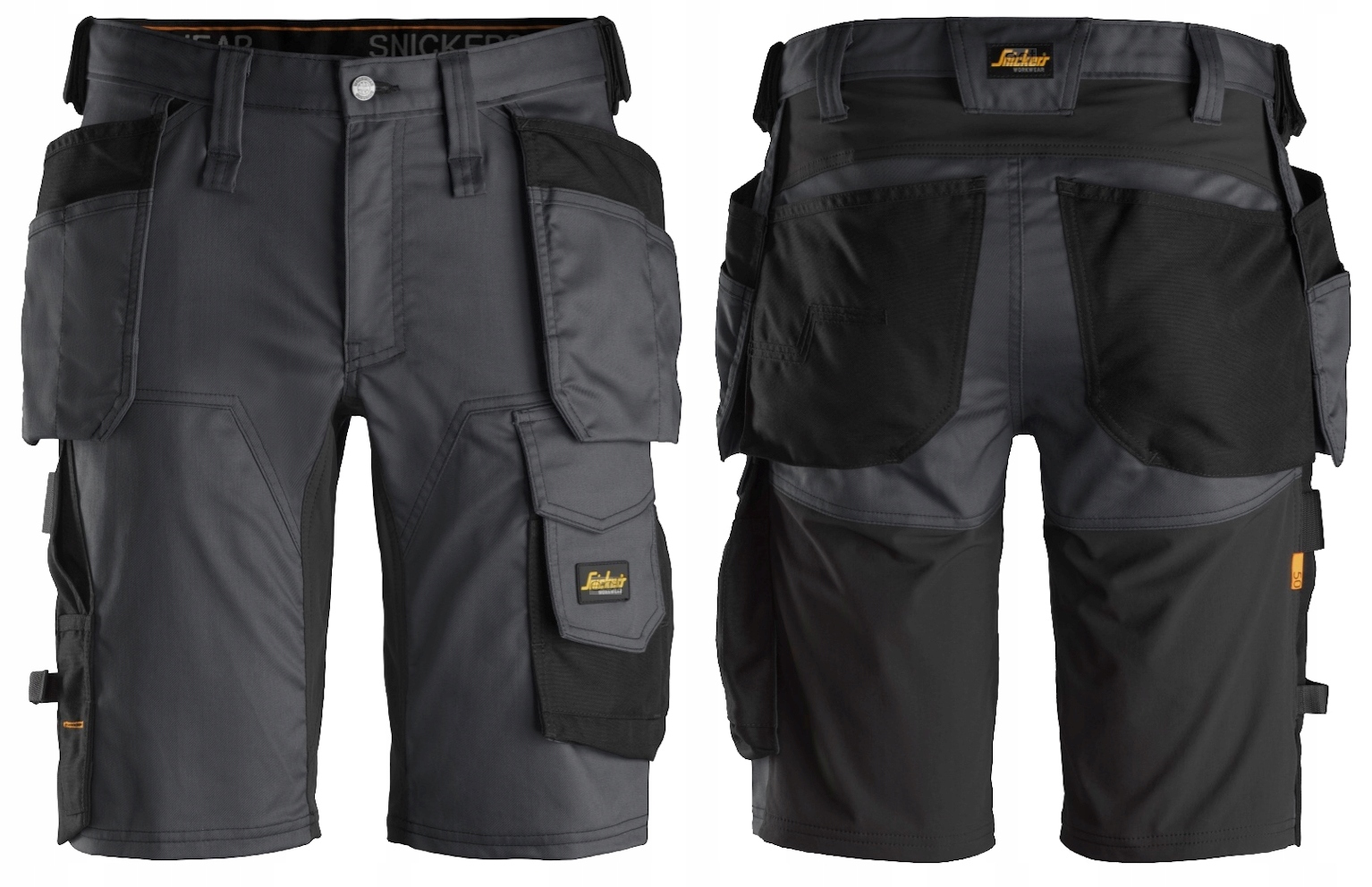 Spodenki robocze Elastyczne Snickers 6141 Kieszenie Szary Rozm 62