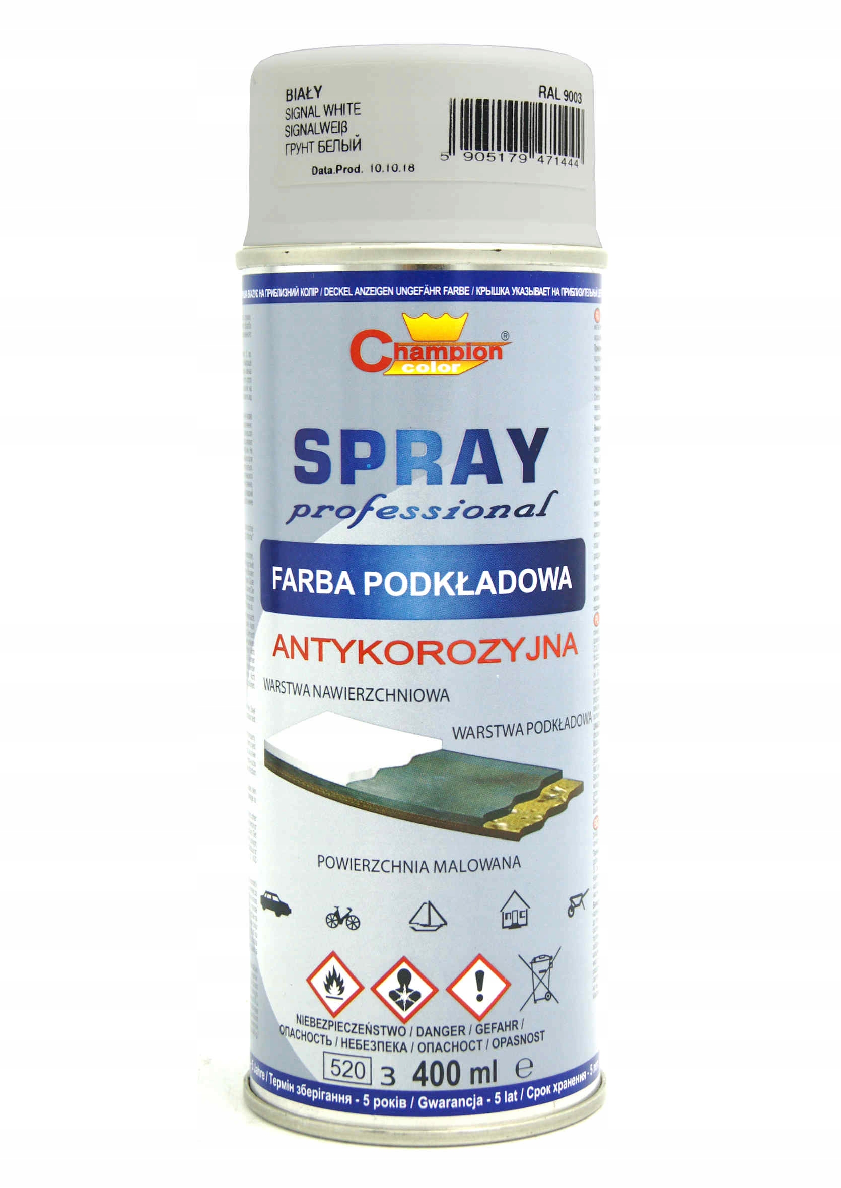 

Farba Podkładowa Spray Biały 400ml Ral 9003