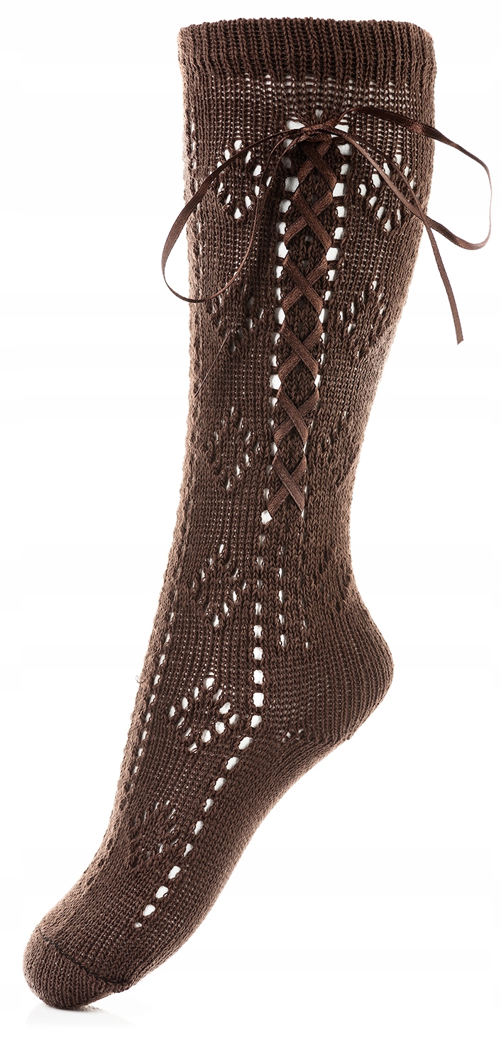 

Podkolanówki z kokardką z tasiemki, ażurki r.23-26