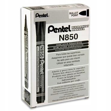 

Marker Permanentny Pentel N850 okrągły Czarny 12x