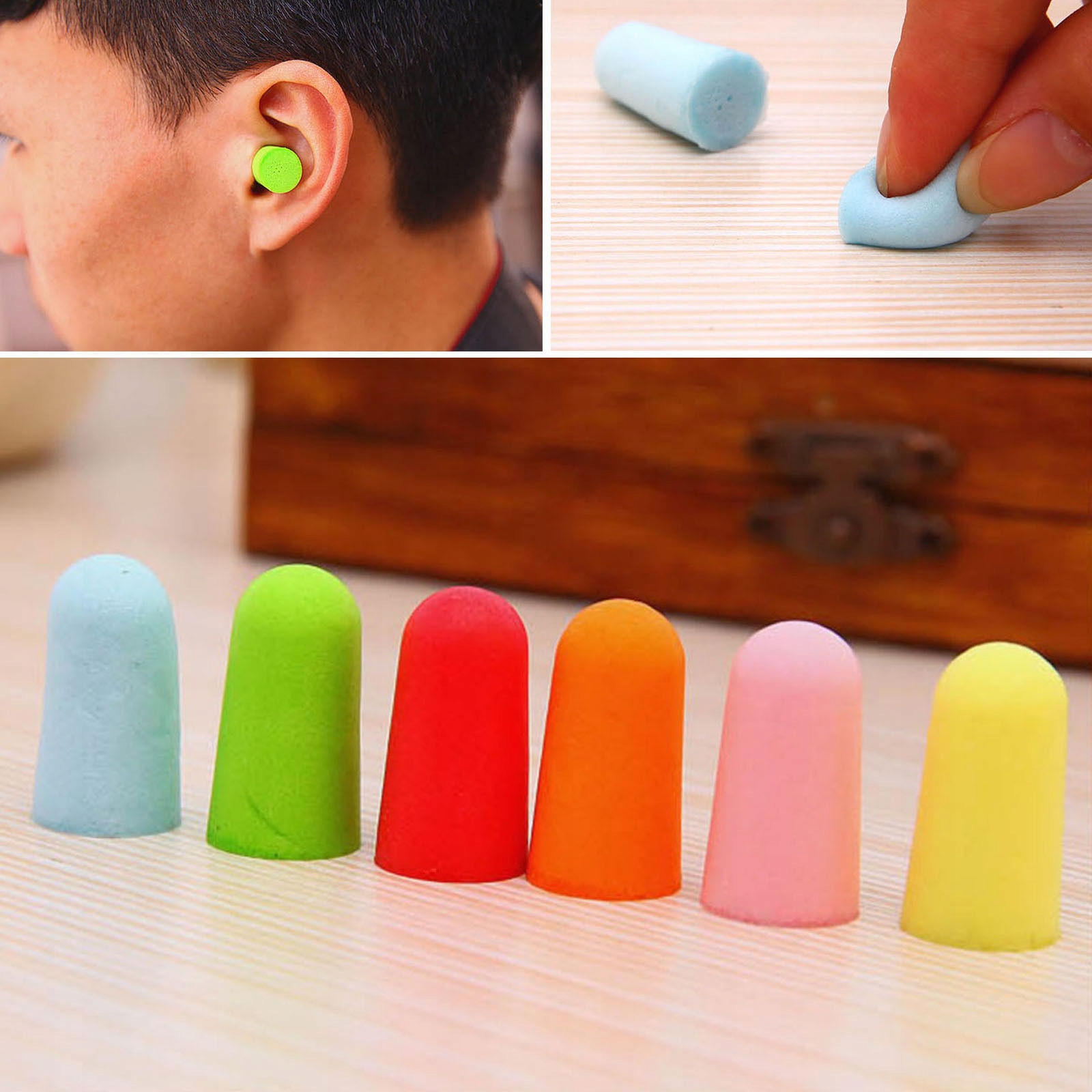 ZATYCZKI PIANKOWE STOPERY WKŁADKI DO USZU SPANIA PIANKI PRZECIWHAŁASOWE Marka inna