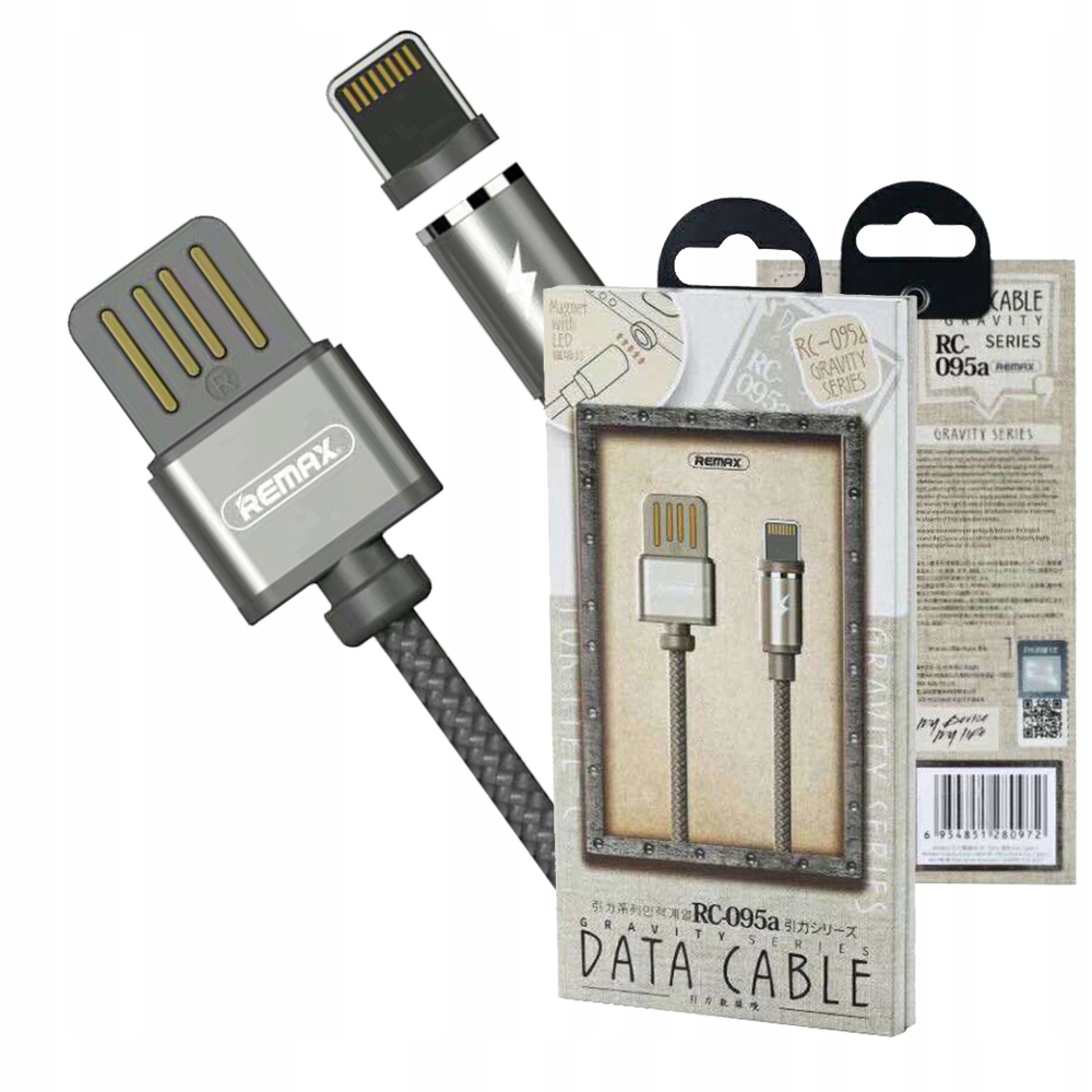 

Kabel Magnetyczny Remax Apple Lightning 1M 1,5A