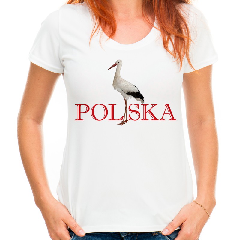 

Koszulka z bocianem Polska bluzka t-shirt bocian M