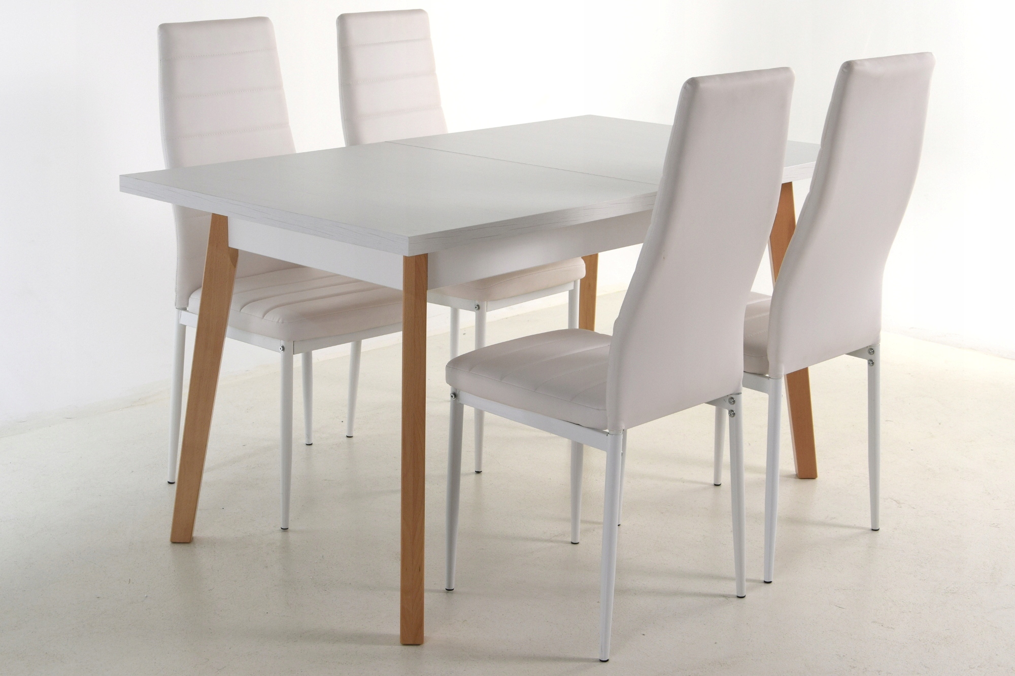 Stół skandynawski 80x140/180 cm do salonu jadalni Kolor mebla biały