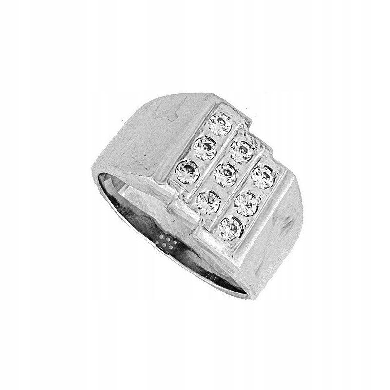 

Sygnet złoty P323 pr.0,585 białe złoto