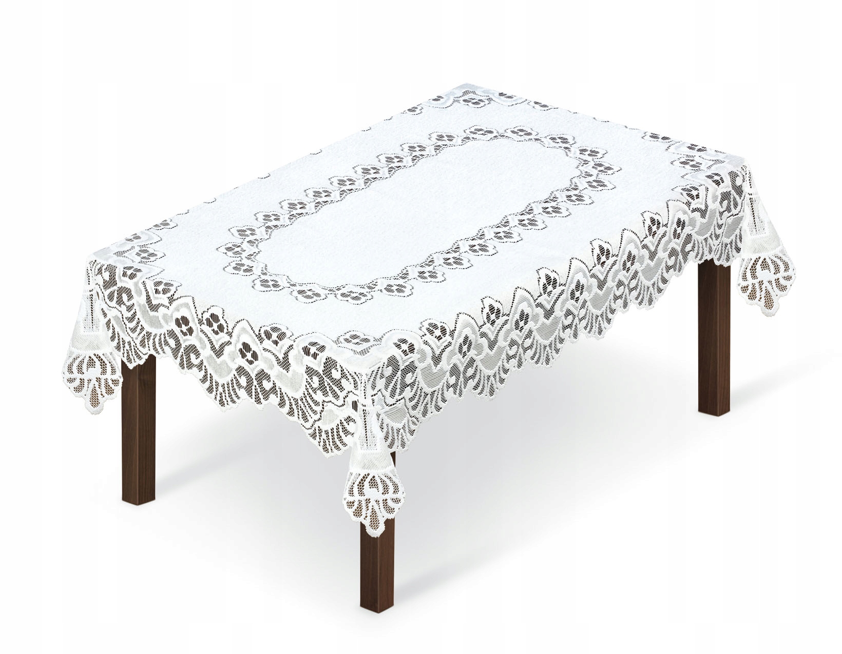 

Obrus żakardowy 130x180 biały 24101