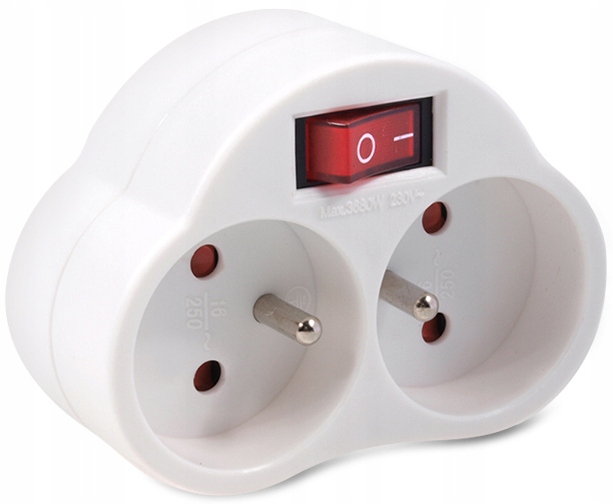 Rozdzielka Rozgałęźnik Złodziejka na 2 gniazdka