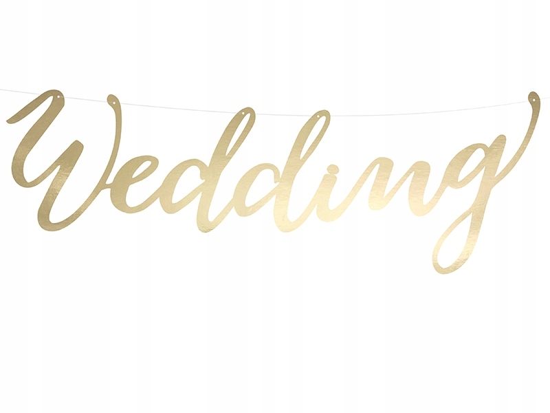 

Girlanda Baner Wedding Złoty Ślub 16,5x45 cm