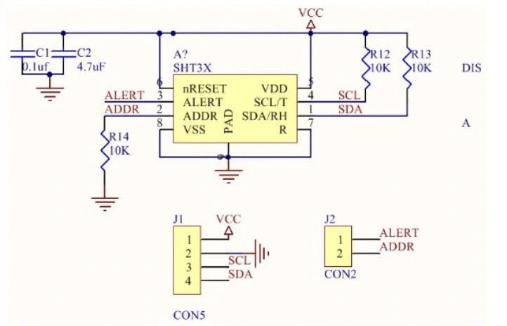 SHT30 czujni temperatury wilgotności ARDUINO ESP Model SHT30