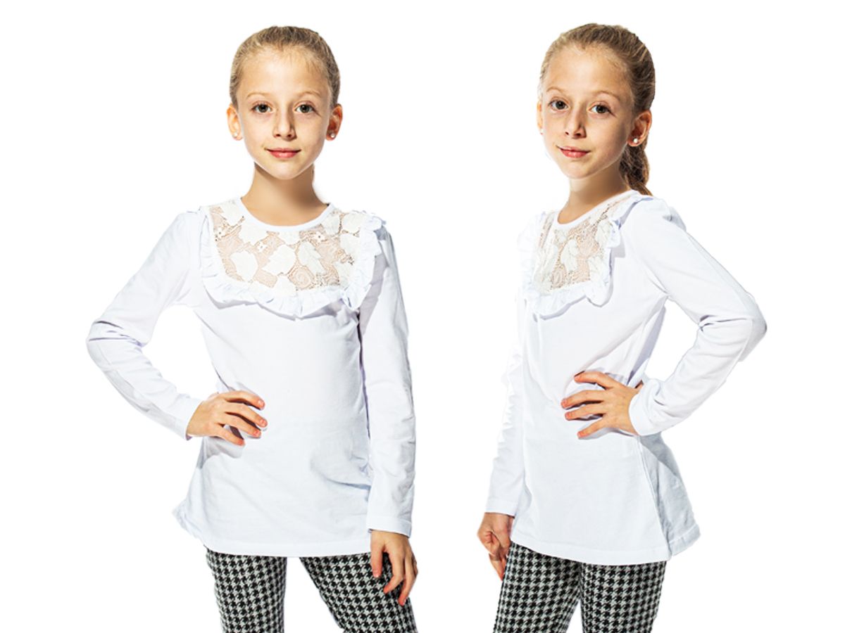 

Your World Biel Bluzka Tunika Koronka 134 J155A