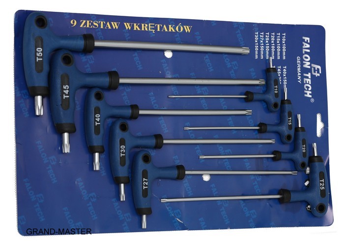 

Klucze Torx Security z Otworem Wkrętak Typ T -9szt