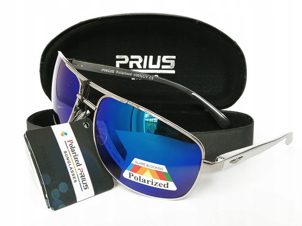 

Okulary Męskie Polaryzacyjne Aviator Fleks Etui