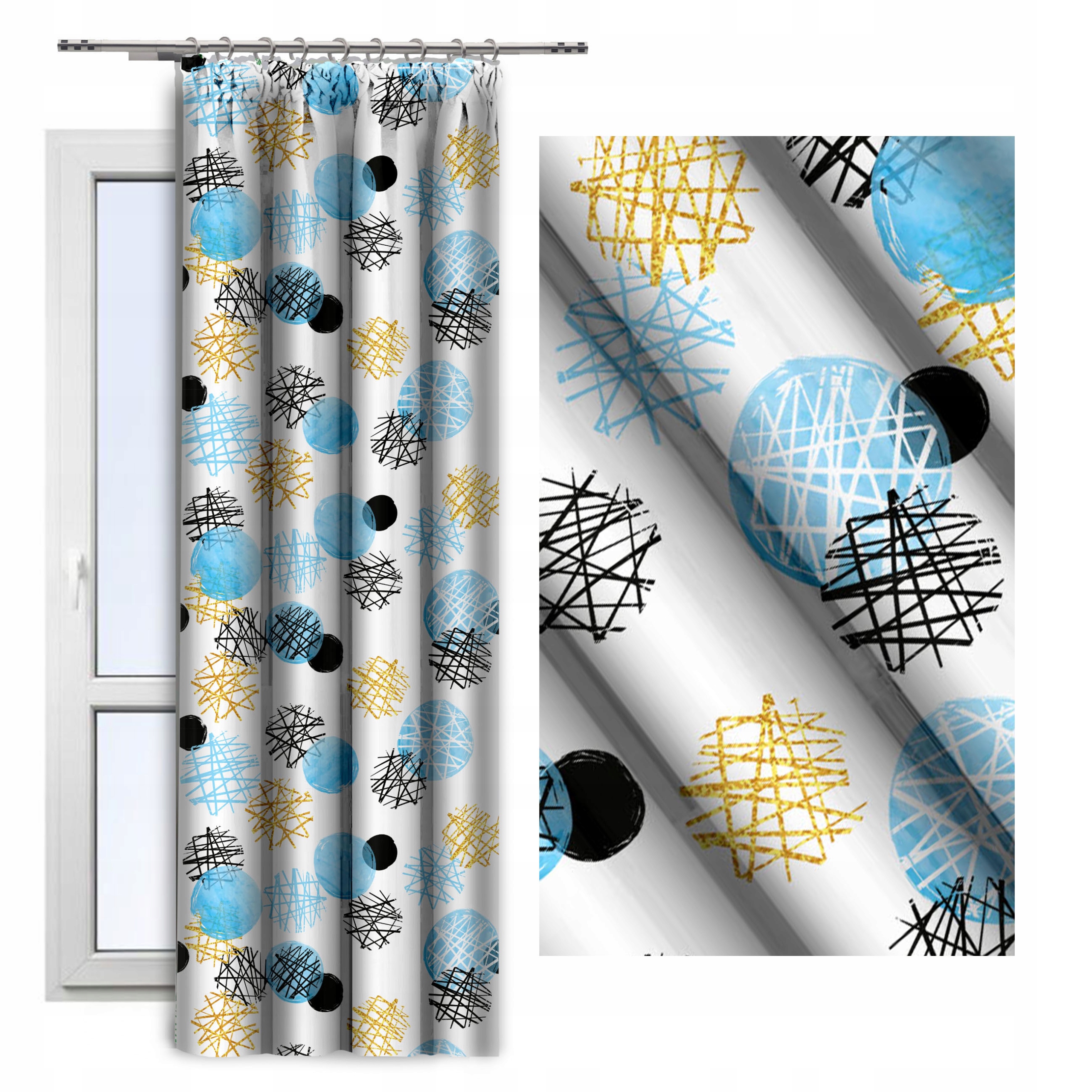 

Gotowa Zasłona Na Żabki Taśmie 140x250 D404-156-01