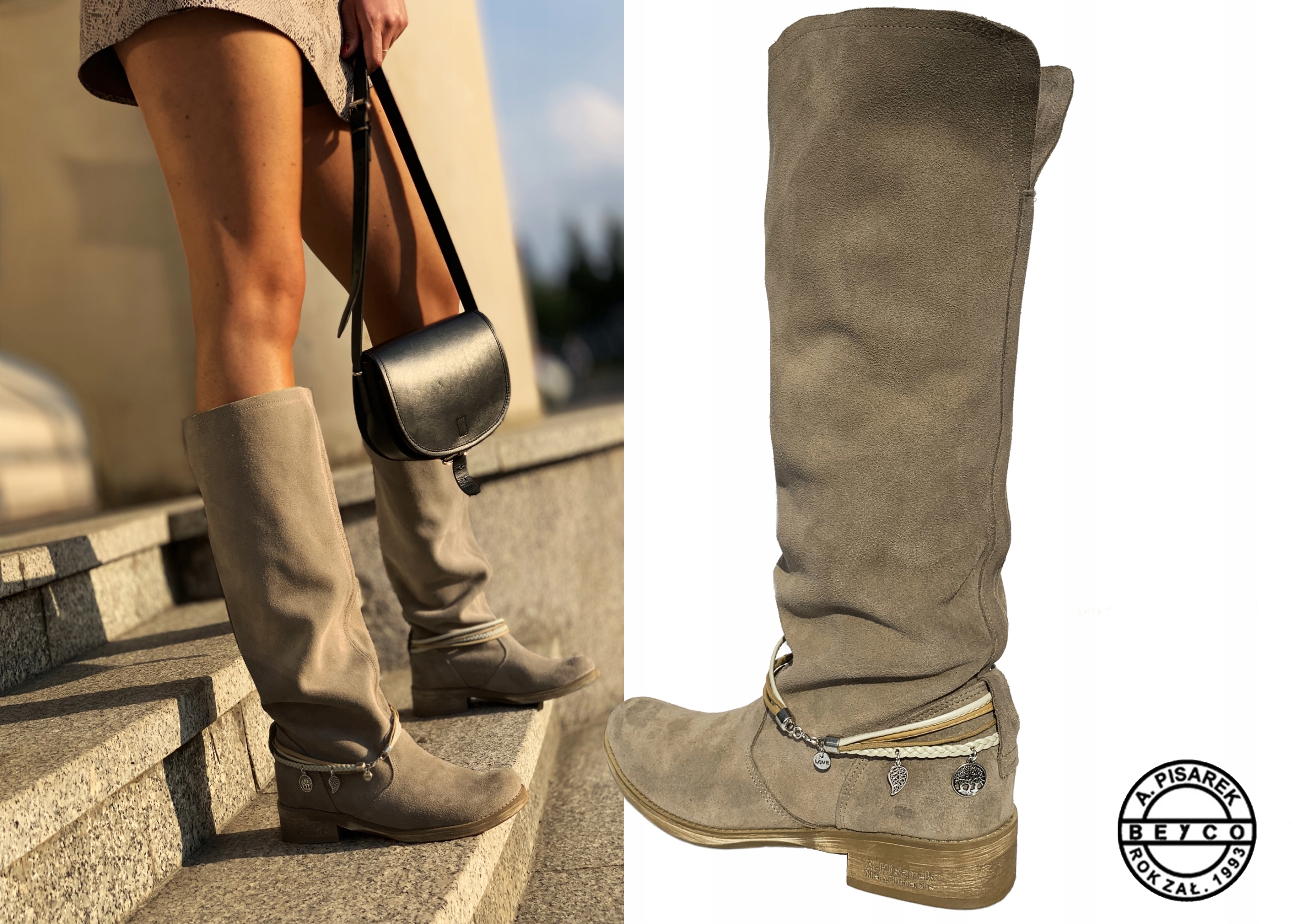 

Kozak C23 cappuccino boho Beyco skóra 36-41
