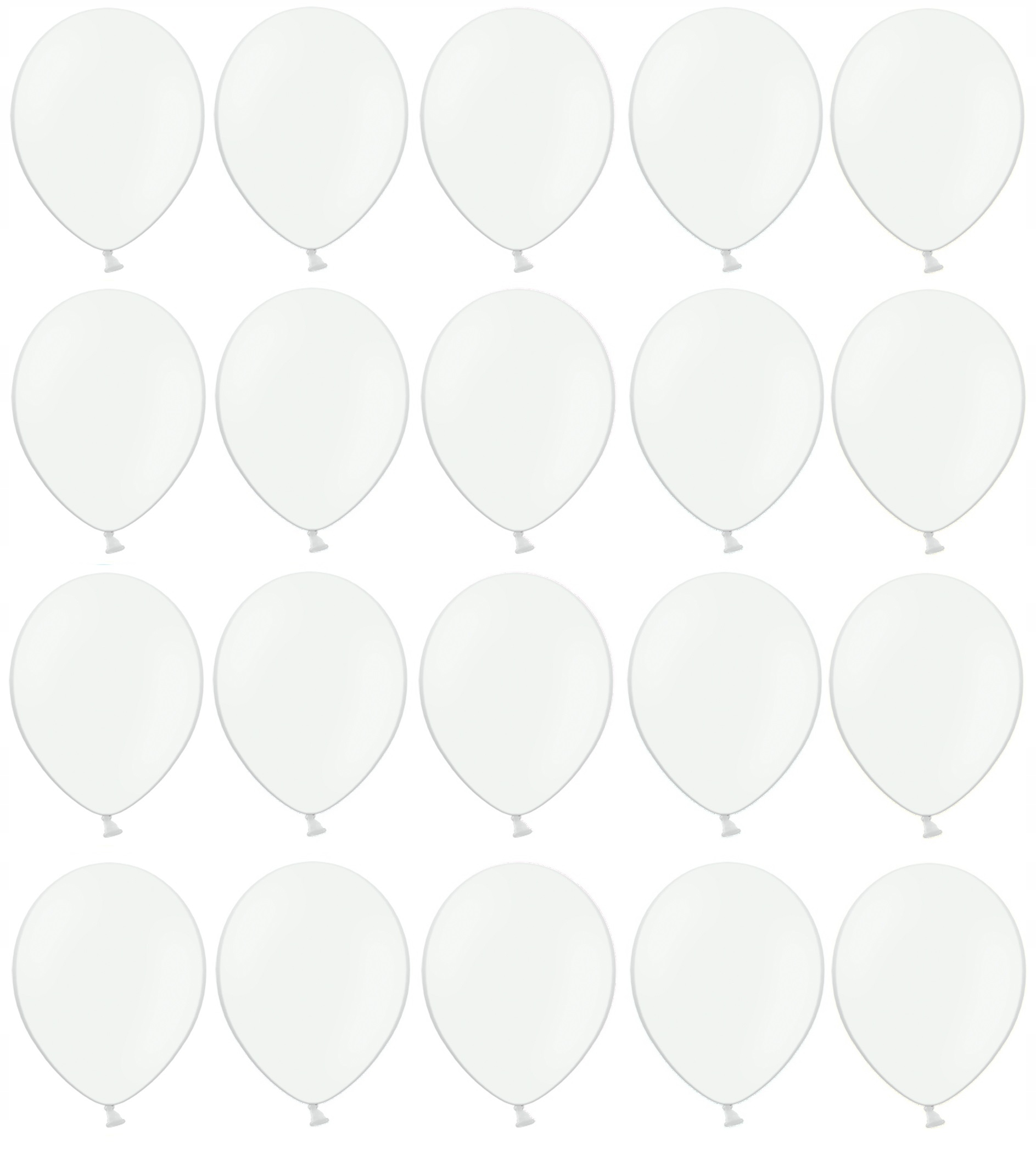 

Balony Białe 25cm Pastelowe 20szt na ślub urodziny