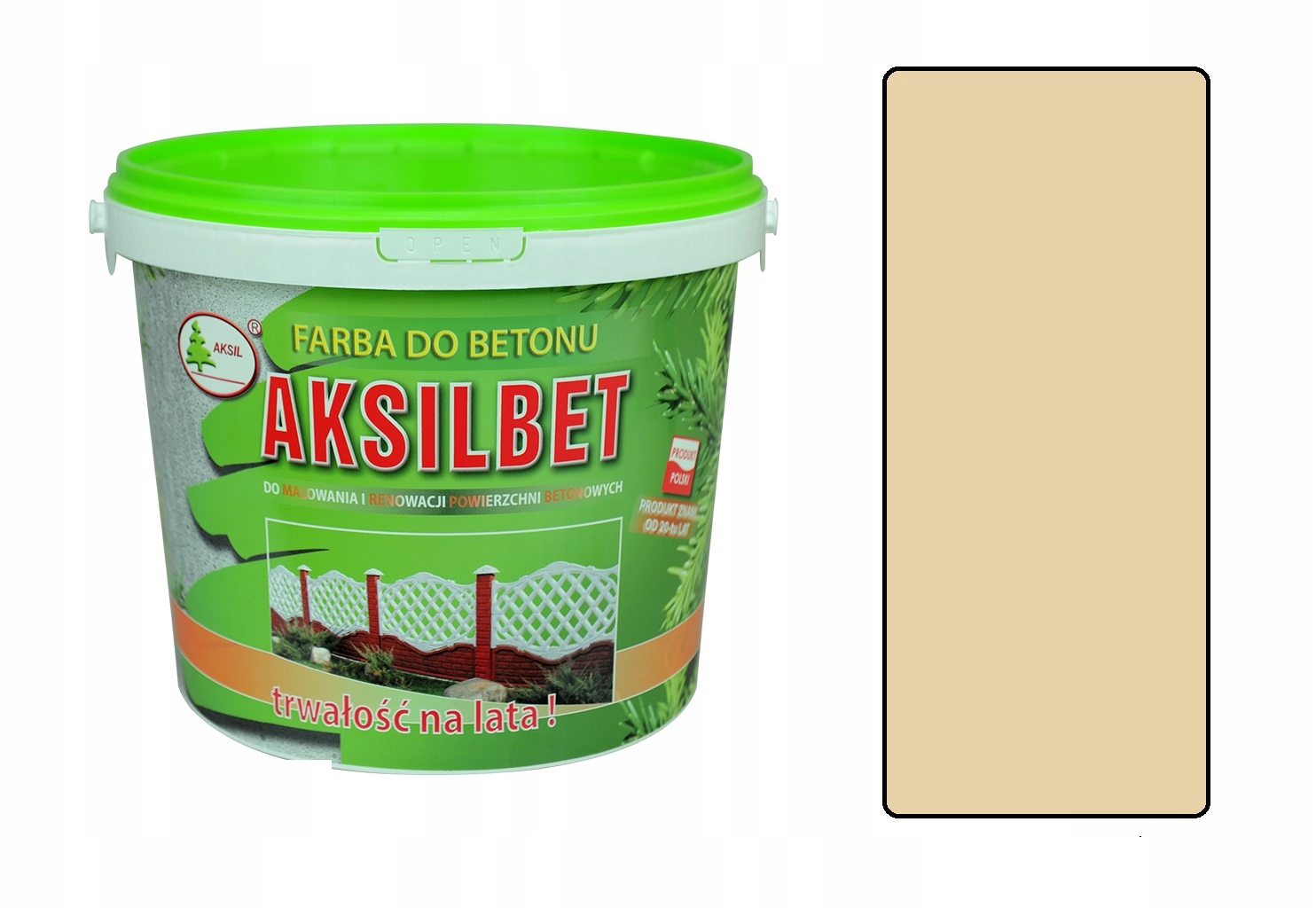 

Farba Aksilbet do betonu ogrodzeń muru 10L beżowy