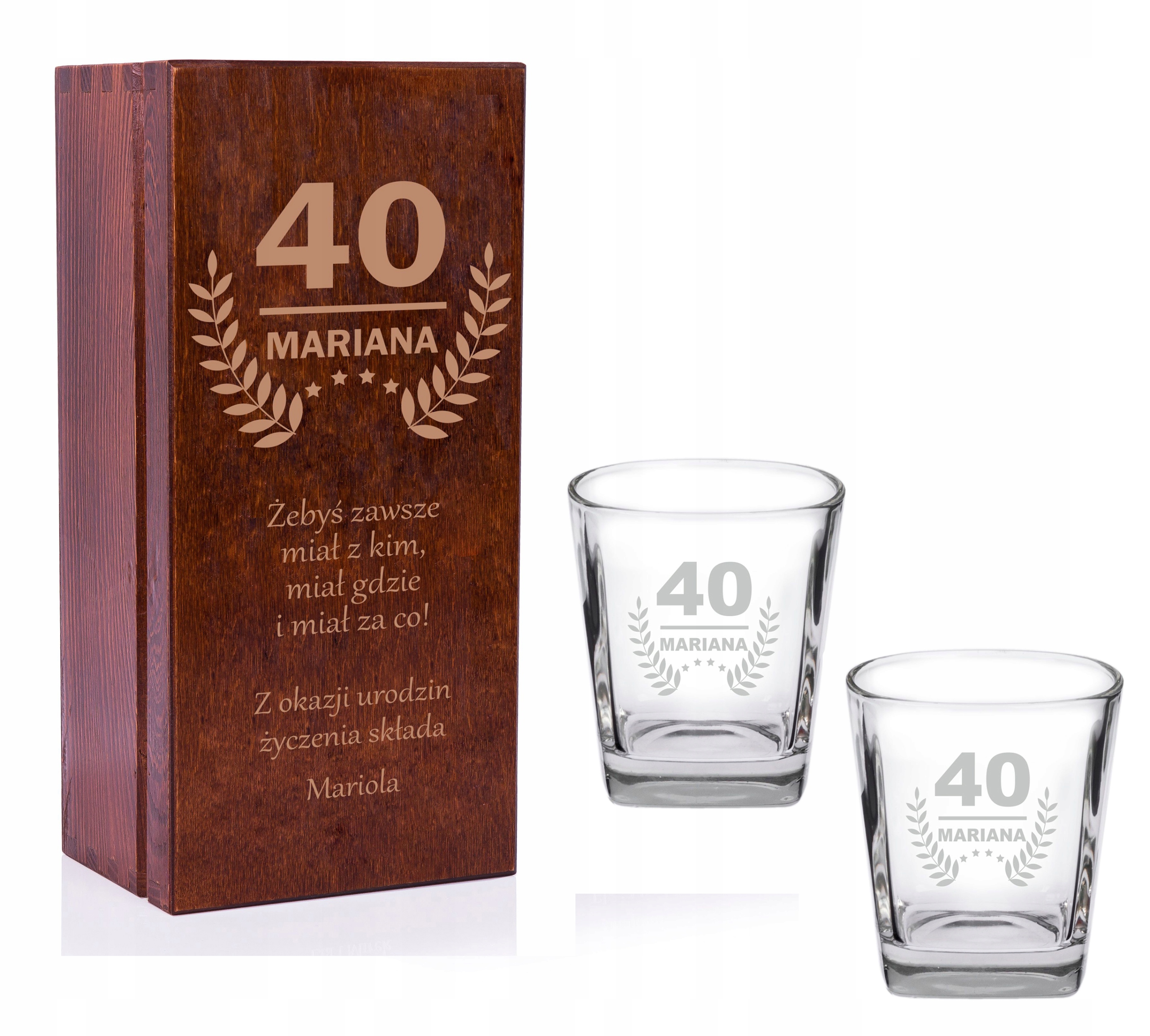 

2 Szklanki Whisky Skrzynka Na Alkohol Z Grawerem