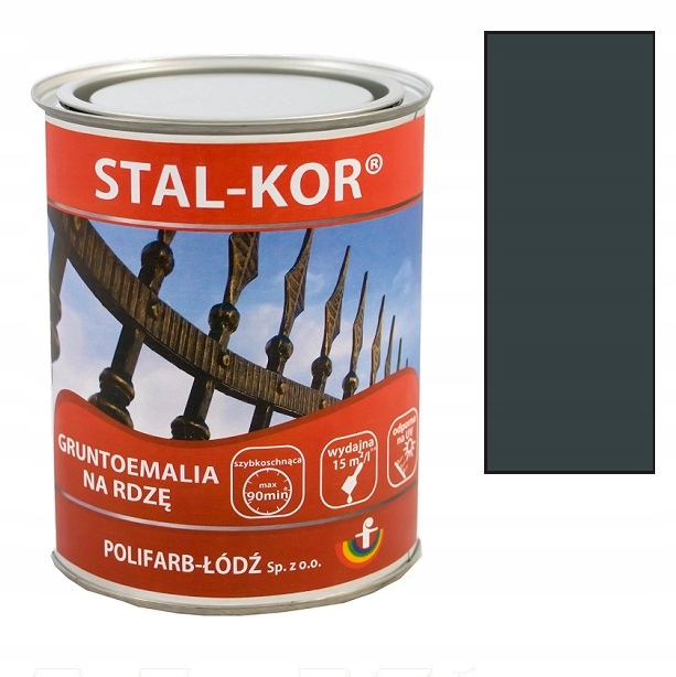 

Stal-kor Gruntoemalia na rdzę 0,8 antracyt RAL7016