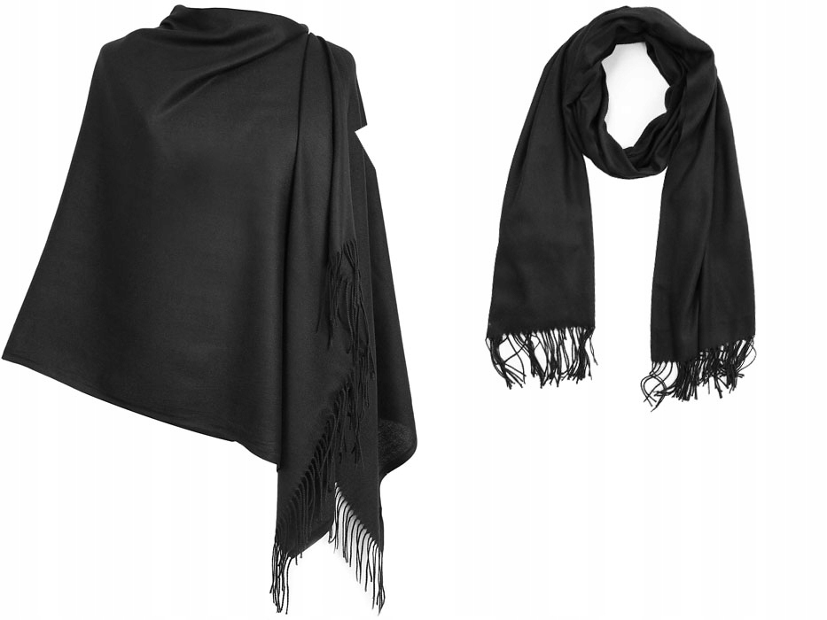 

szal milutki jak kaszmir sz322 gładki czarny