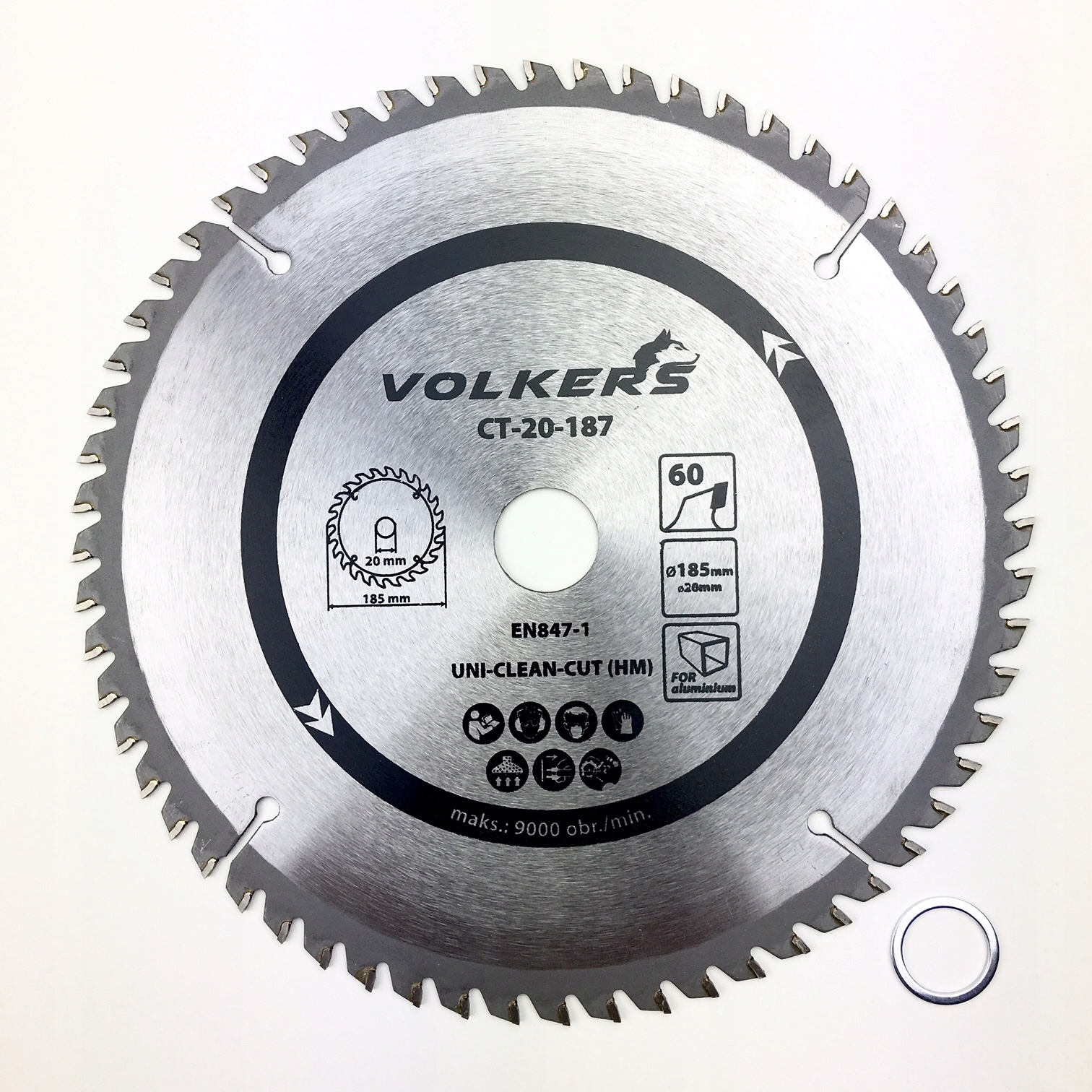 

Piła tarczowa do drewna, 185 x 20 mm T60