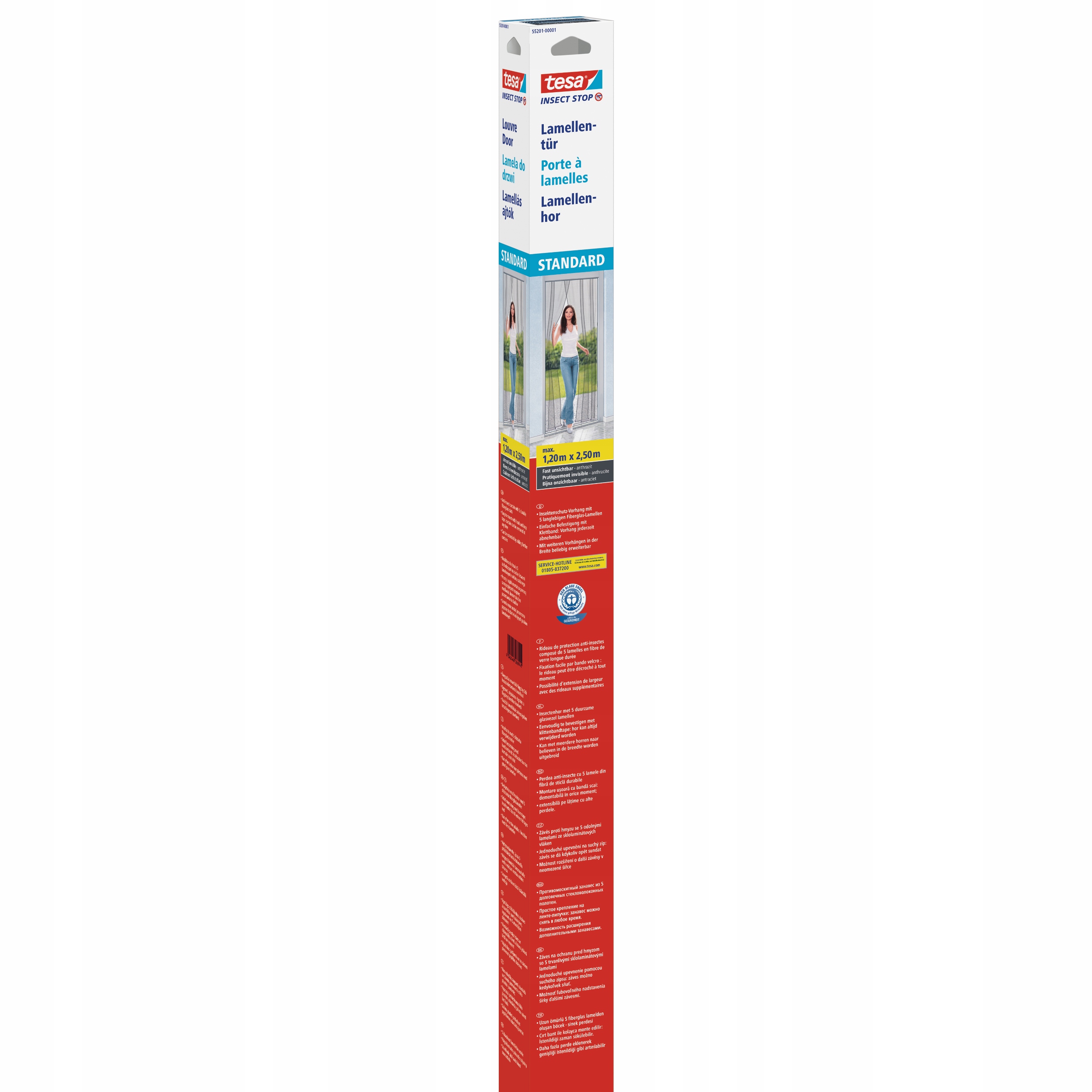 

Moskitiera drzwiowa tesa lamela 2,5x1,2m czarna XL