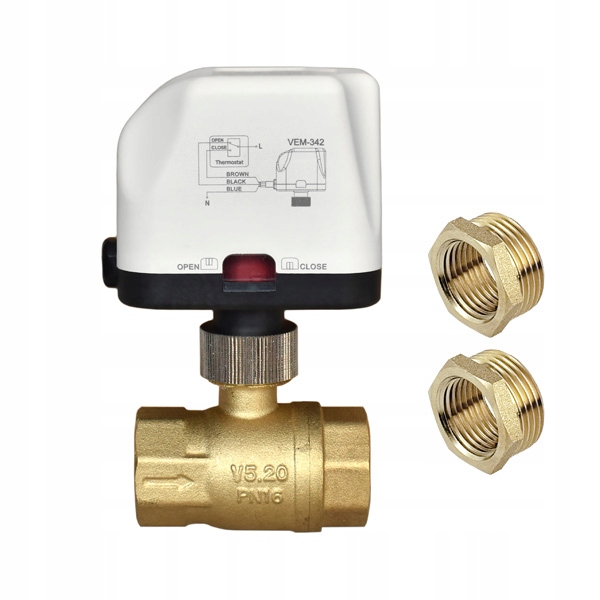 Elektroventil 1/2'' kulový kohout s pohonem 230 V