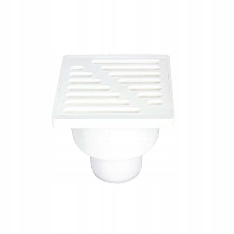 KRATKA ŚCIEKOWA FI 50 10x10 PROSTA PLASTIK BIAŁA