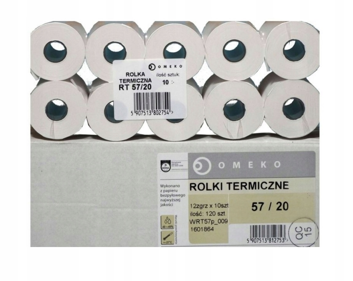 

Rolki Termiczne 57 X 20 Do Terminala i Kasy 10szt.