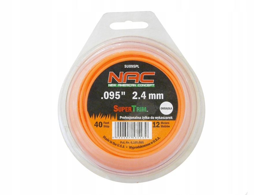 

Żyłka Tnąca Do Kos Nac Su 095PL 2.4 MM 12 Mb Okrąg
