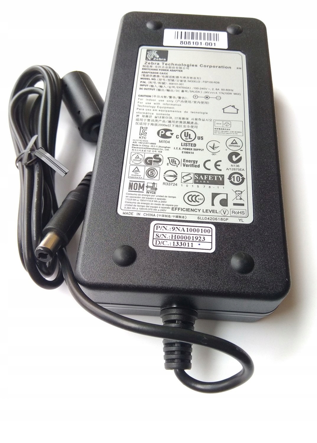 Zasilacz Zebra GK420d GK420T GX420D GX430t Orygina
