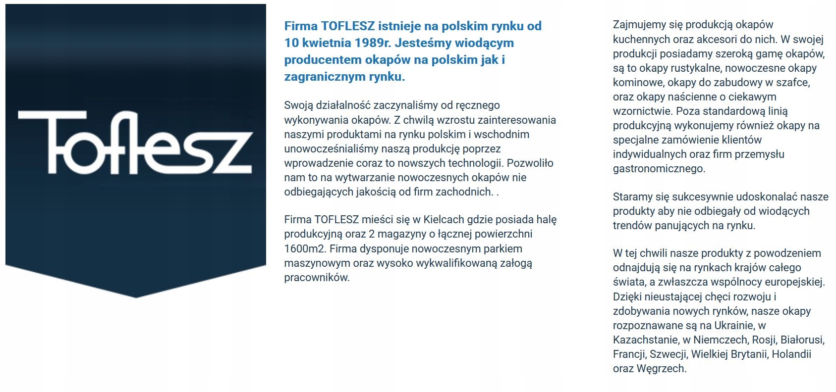 OKAP SUFITOWY TOFLESZ LUXOR INOX SATYNA OK-6 Maksymalna wydajność 805 m³/h
