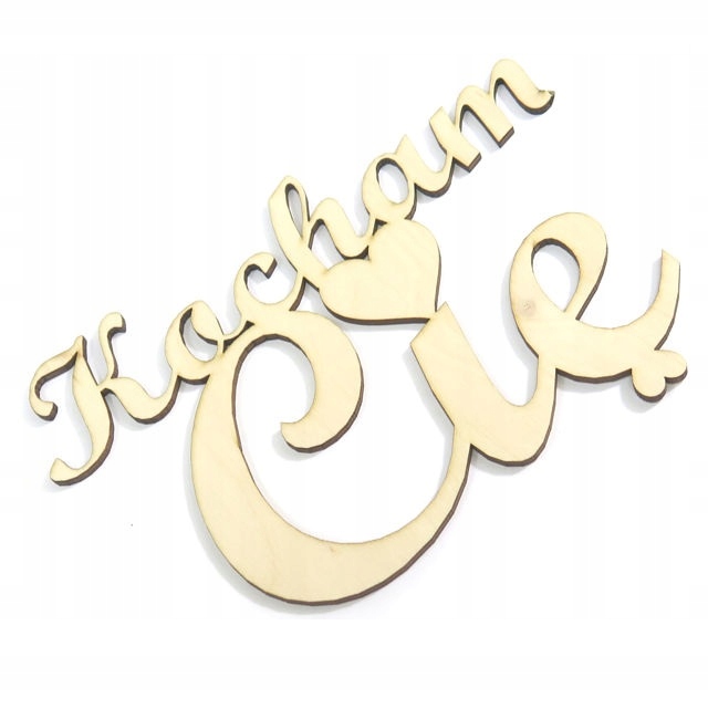 

Decoupage Dekor Zawieszka Napis 'kocham Cię' ED94