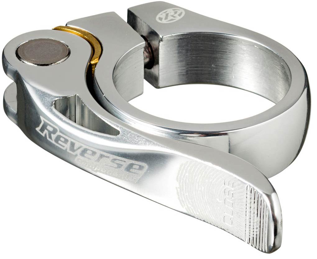 Obejma (zacisk) sztycy Reverse Bolt Clamp Long Life 34,9mm silver