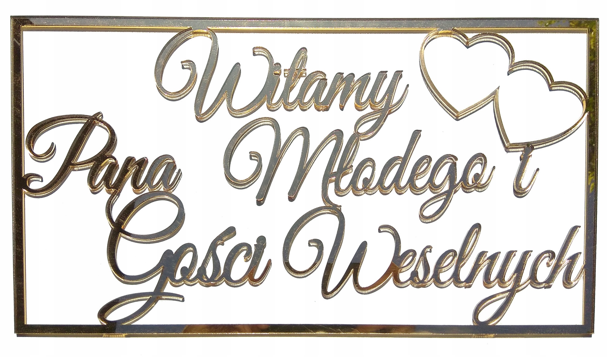

Tablica Witamy Pana Młodego Gości Weselnych plexi