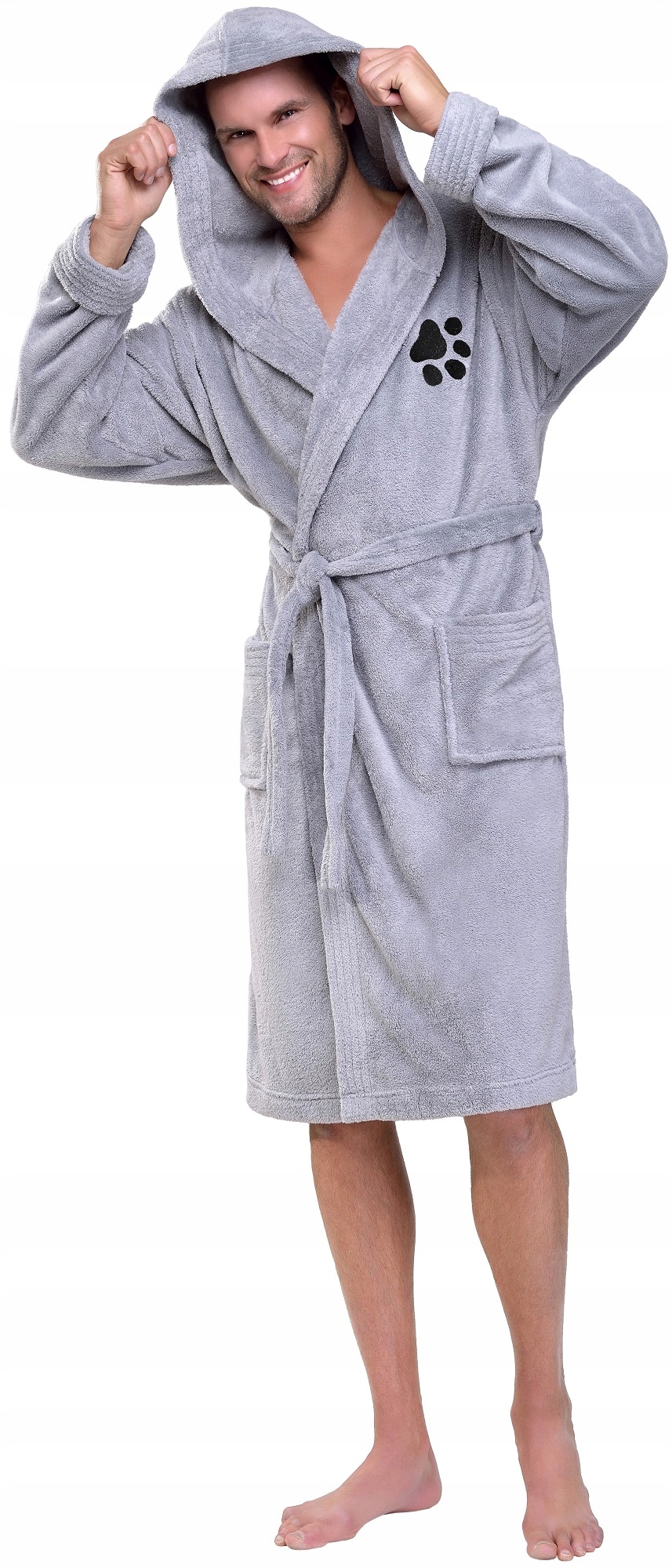 ŁAPKA SPORTOWY WYJĄTKOWY SZLAFROK MĘSKI KAPTUR L Marka L&L