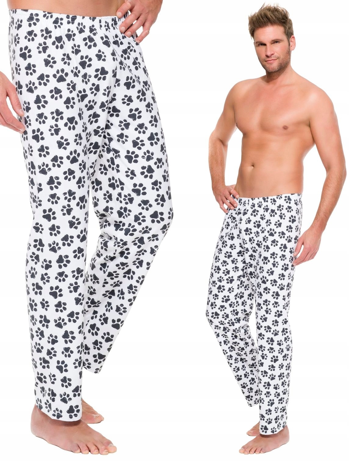 PIŻAMA BAWEŁNIANE DŁUGIE SPODNIE DO SPANIA M