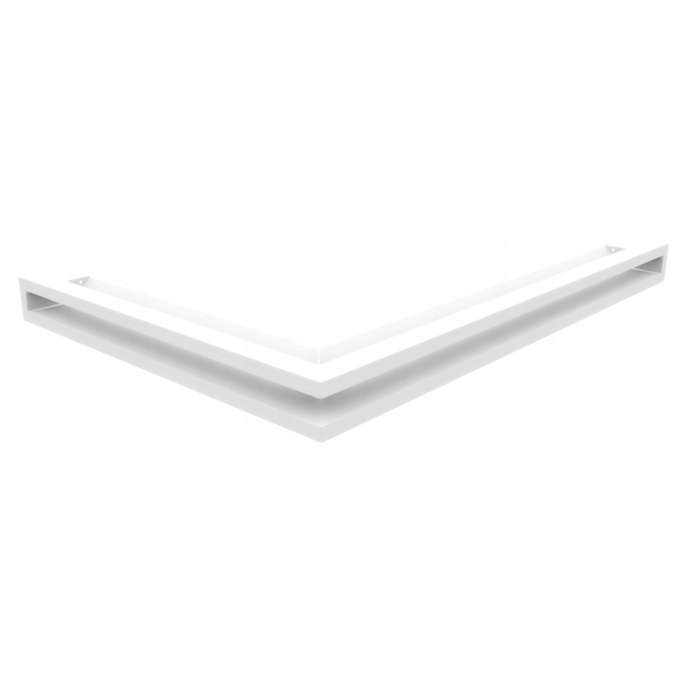 Krbová mřížka Luft rohová pravá 54,7x76,6x6 bílá