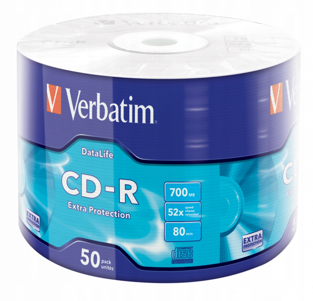 

Płyty Verbatim Cd-r Extra Protection 700MB 50 szt.