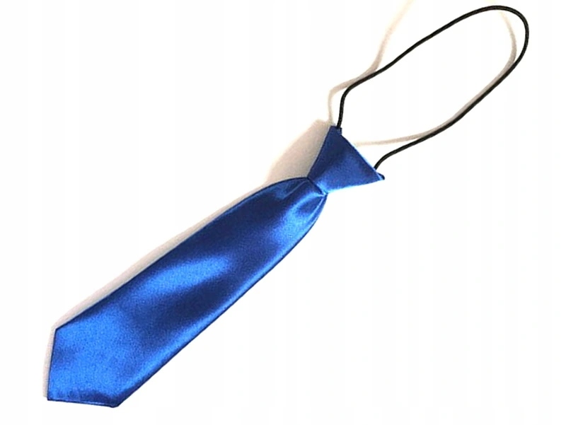 KRAWAT DZIECIĘCY NIEBIESKI GŁADKI WĄSKI CHŁOPIĘCY GUMKA Płeć chłopcy