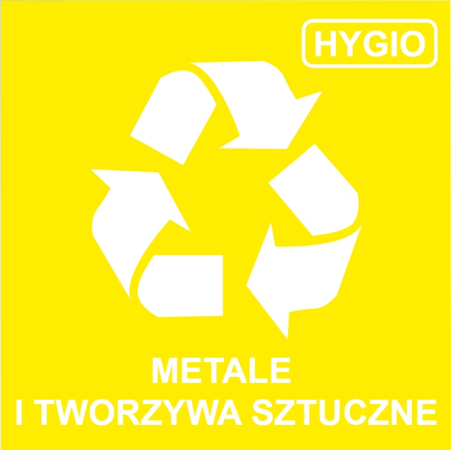 

Plastik Metal Naklejka na kosz segregacja śmieci
