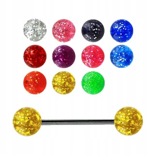 

Barbel do języka ze stali - 16 mm - clear